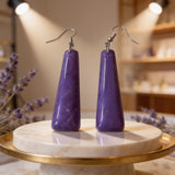 Purple trim earrings